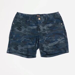 St33le Limited Ed. Blue Gray Camo Neo Knit Shorts 5"